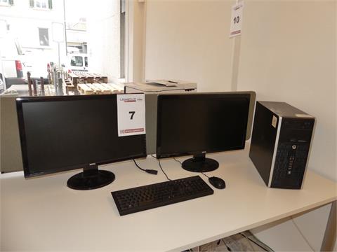 007) Computer HP Compaq + 2 BenQ Monitore