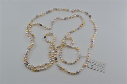 17) Mikimoto Perlenstrang, Perlenkette lang, neu