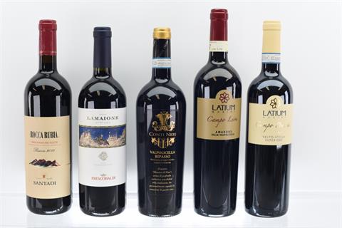 115) 5x diverse italienische Rotweine