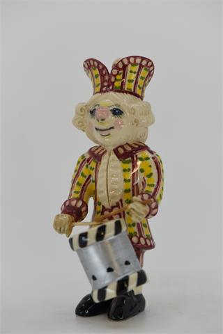 012) Keramik Figur Dummpeter mit Trommel
