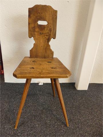 015) Antike Arvenholz Stabelle Stuhl