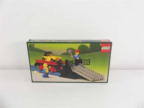 076) Rarität Lego 167, Laderampe und Autotransportwagen, gebraucht