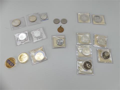 034) Münzen & Gedenkmünzen, 19 Stk.
